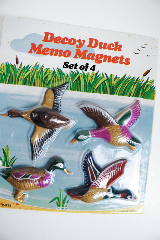 Decoy Duck Memo Magnets Refrigerator Magnets 4 Ducks In Original Packaging