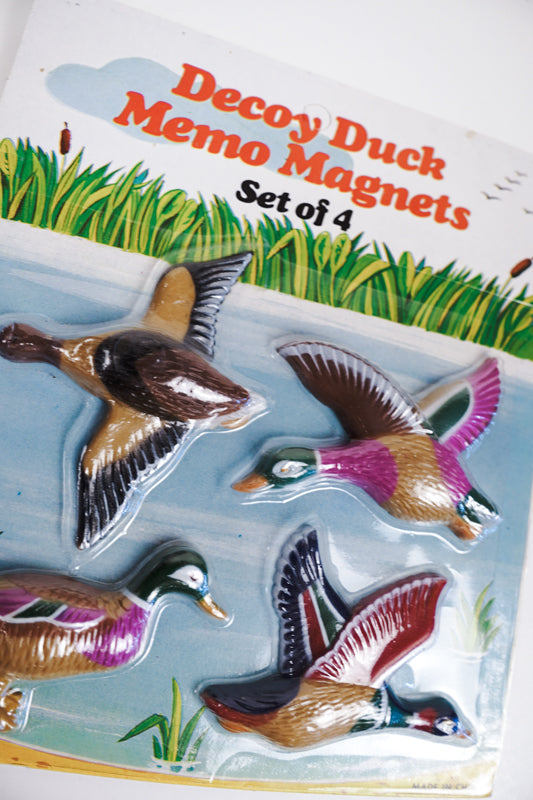 Decoy Duck Memo Magnets Refrigerator Magnets 4 Ducks In Original Packaging