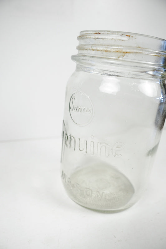 Samco Genuine Mason Quart Canning Jar Square Clear No Lid
