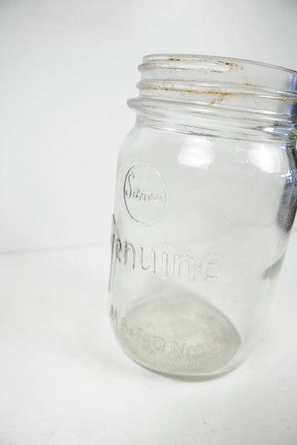 Samco Genuine Mason Quart Canning Jar Square Clear No Lid