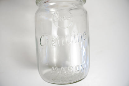 Samco Genuine Mason Quart Canning Jar Square Clear No Lid