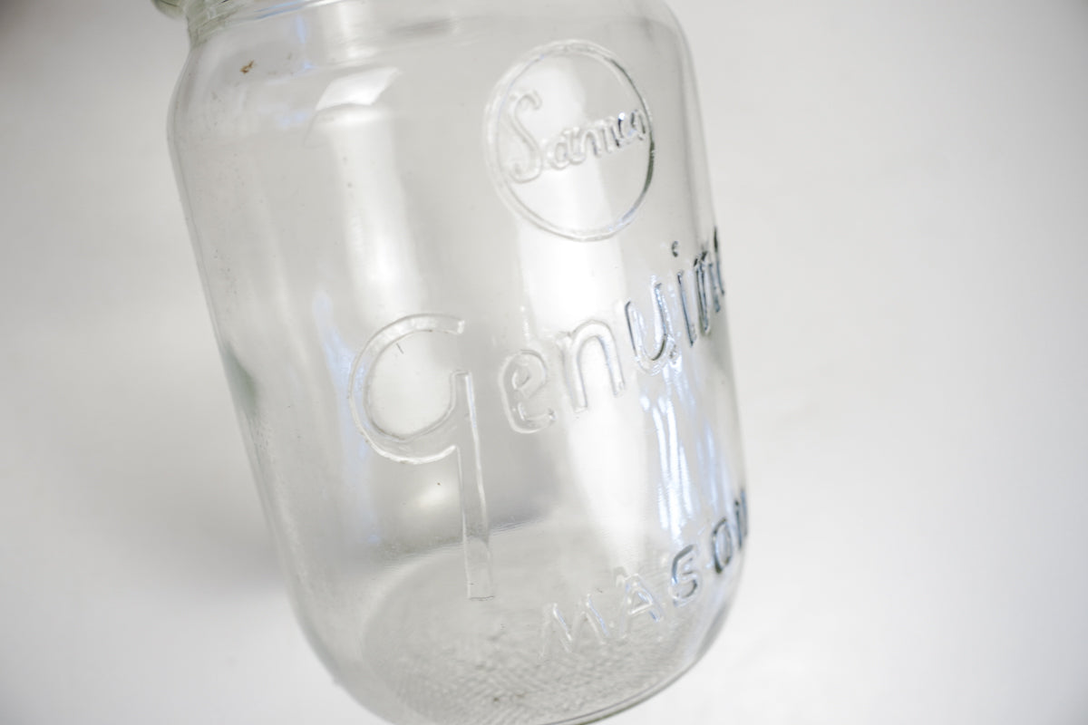 Samco Genuine Mason Quart Canning Jar Square Clear No Lid