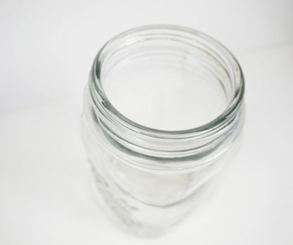 Ball Perfect Mason Clear Glass Embossed Canning Jar No Lid
