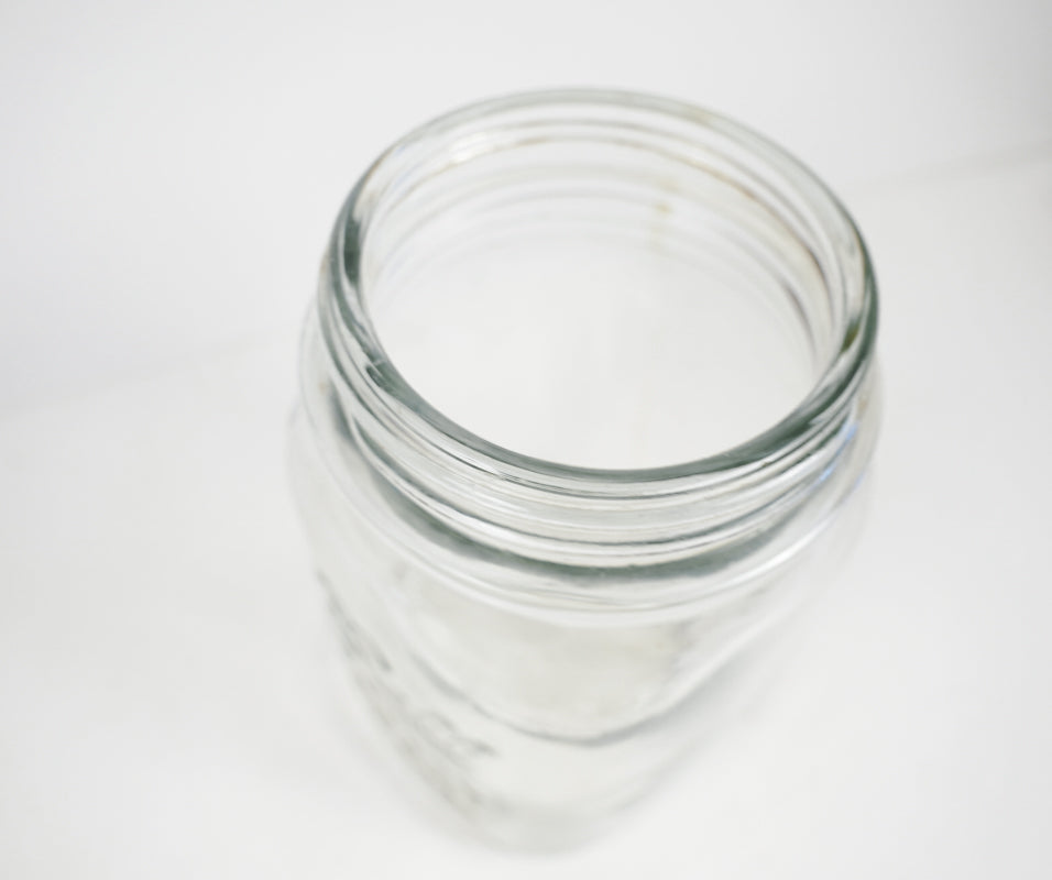 Ball Perfect Mason Clear Glass Embossed Canning Jar No Lid