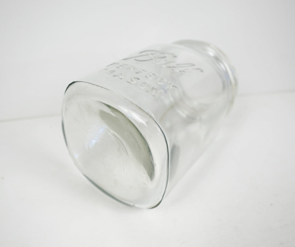 Ball Perfect Mason Clear Glass Embossed Canning Jar No Lid