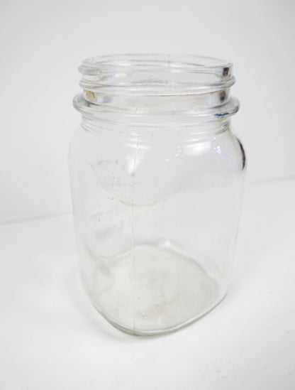 Ball Perfect Mason Clear Glass Embossed Canning Jar No Lid
