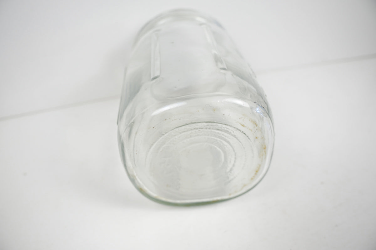 Ball Square Vertical Ribbing Canning Jar Perfect Mason Clear No Lid