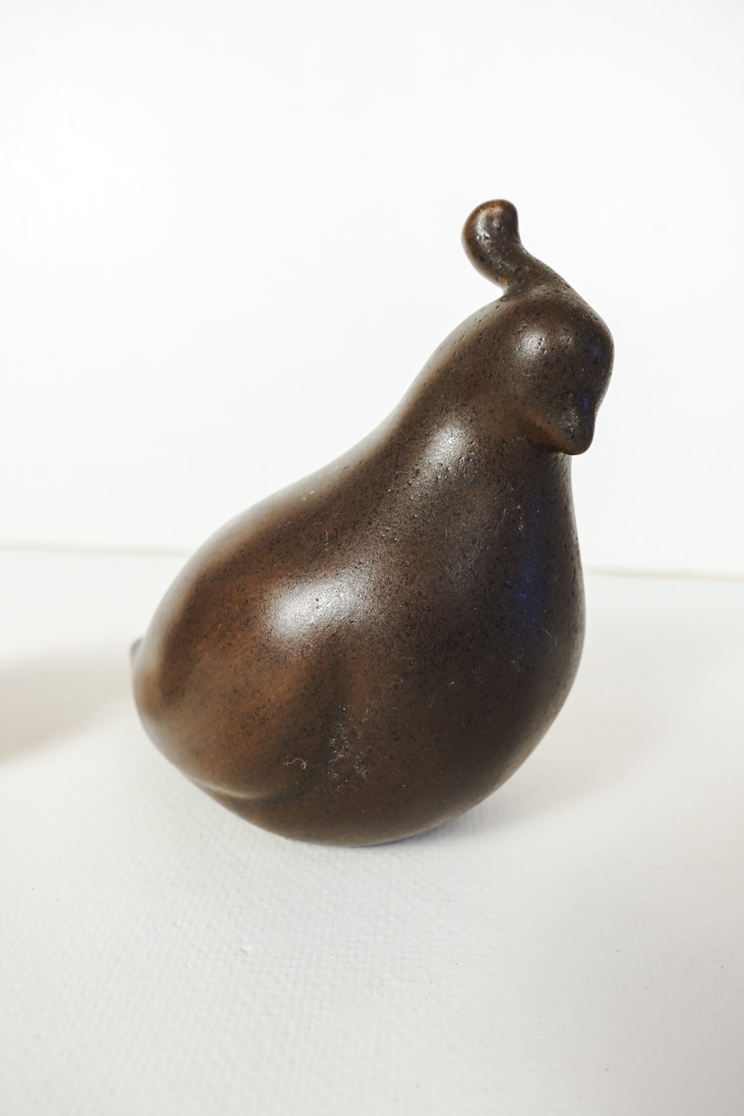 Duncan Modern MCM Set Of 2 Ceramic Mold Brown Quail Figurines Pottery Hen & Chick