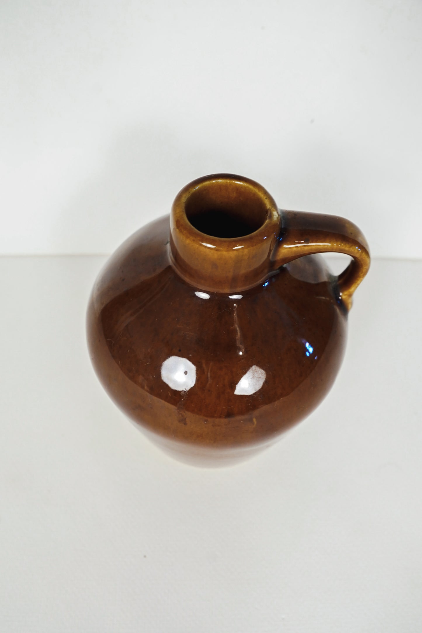 Vintage Roycroft Pottery Glazed Stoneware Little Brown Jug East Aurora NY 1920s