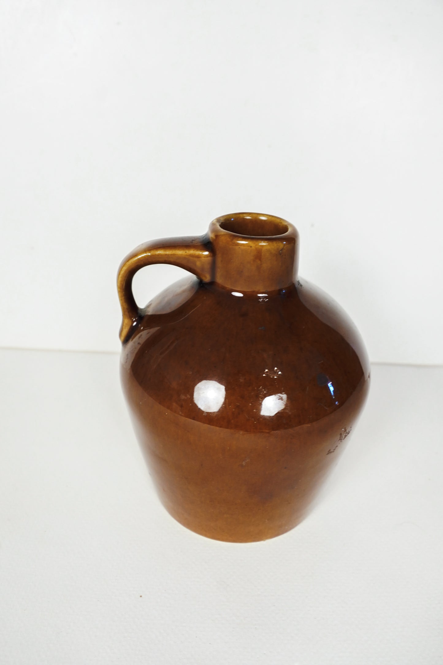 Vintage Roycroft Pottery Glazed Stoneware Little Brown Jug East Aurora NY 1920s