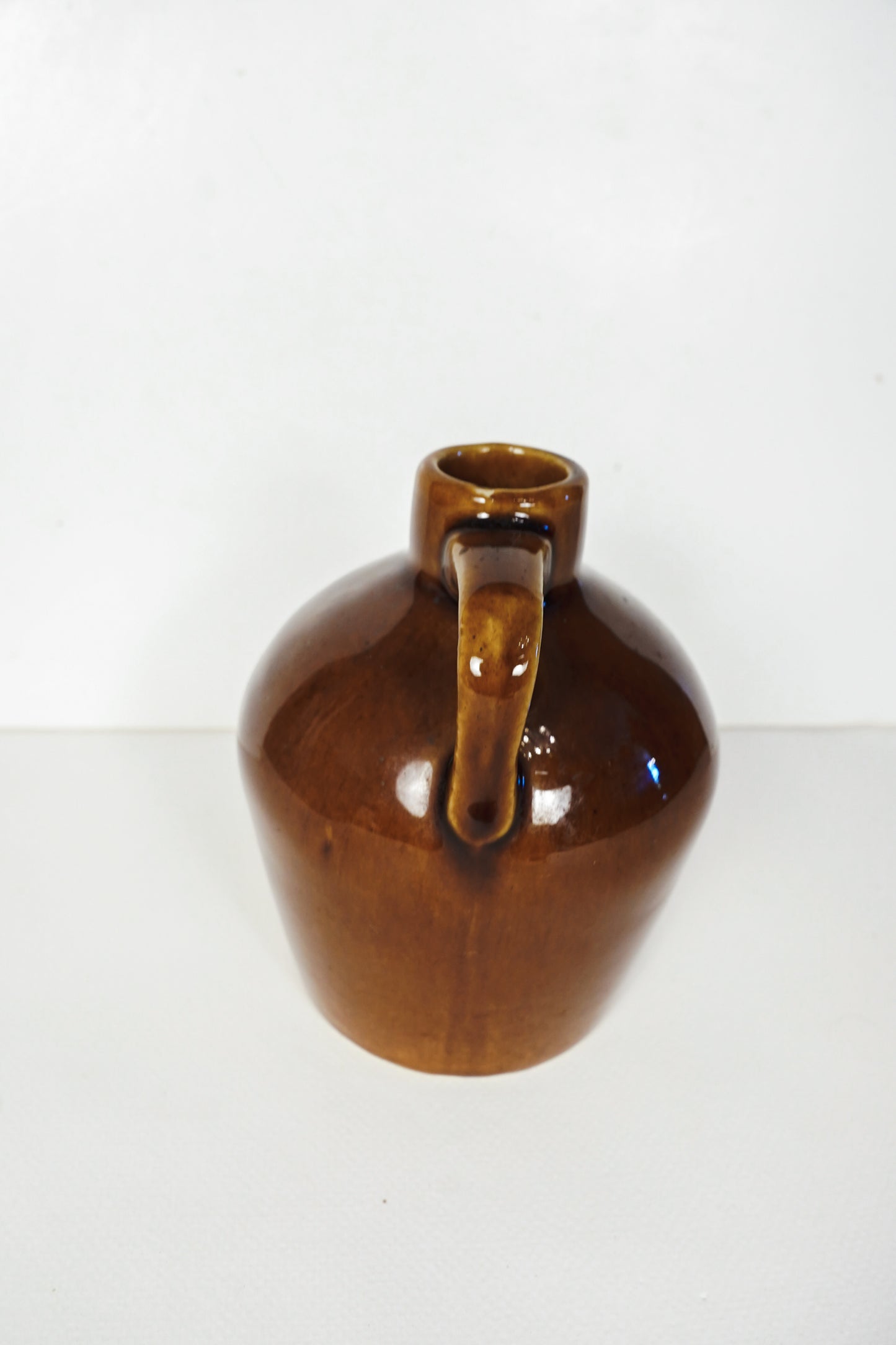 Vintage Roycroft Pottery Glazed Stoneware Little Brown Jug East Aurora NY 1920s