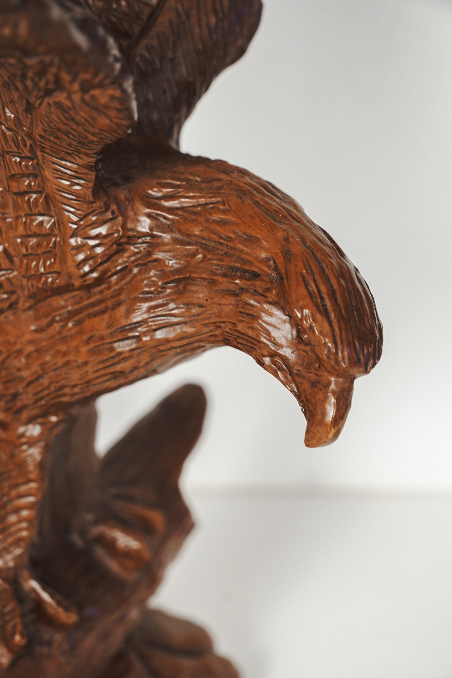 Vintage Red Mill MFG Handcrafted American Eagle Wings Uplifted Brown Figurine