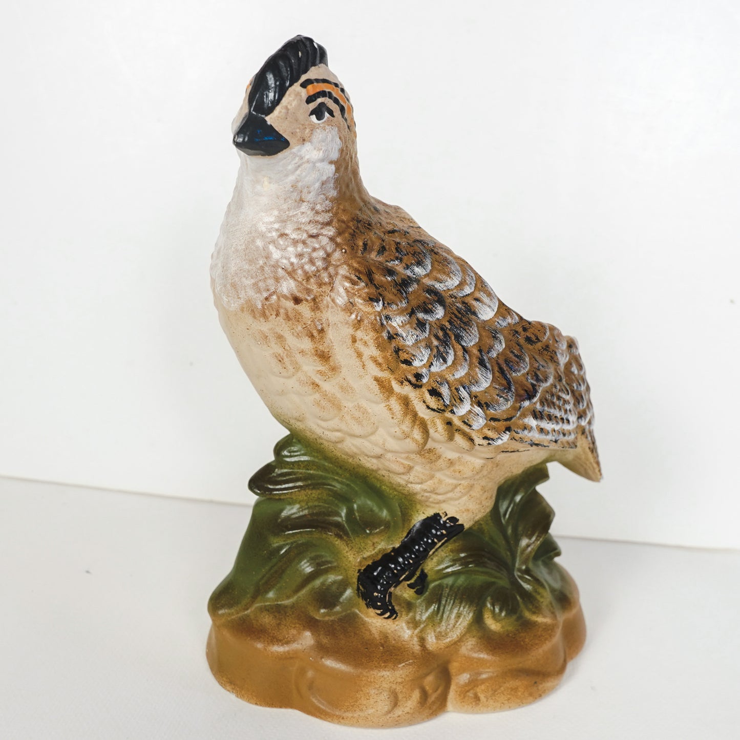 Vintage Ceramic Quail Potter Planter Bird Figurine Plant Succulent Pot Bobwhite