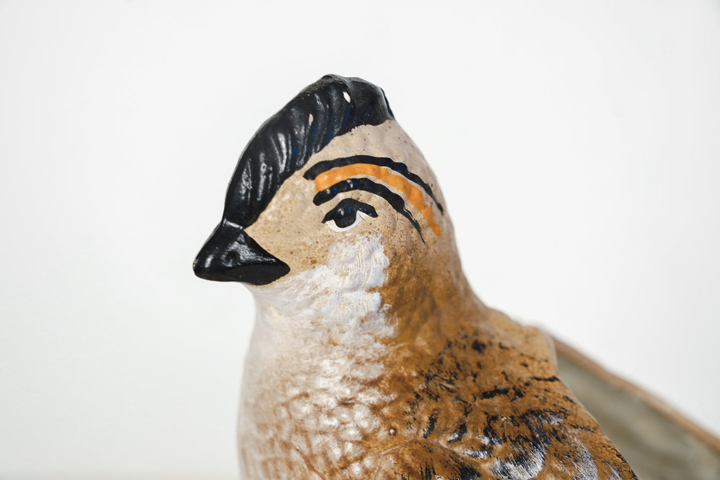 Vintage Ceramic Quail Potter Planter Bird Figurine Plant Succulent Pot Bobwhite
