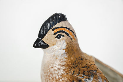 Vintage Ceramic Quail Potter Planter Bird Figurine Plant Succulent Pot Bobwhite