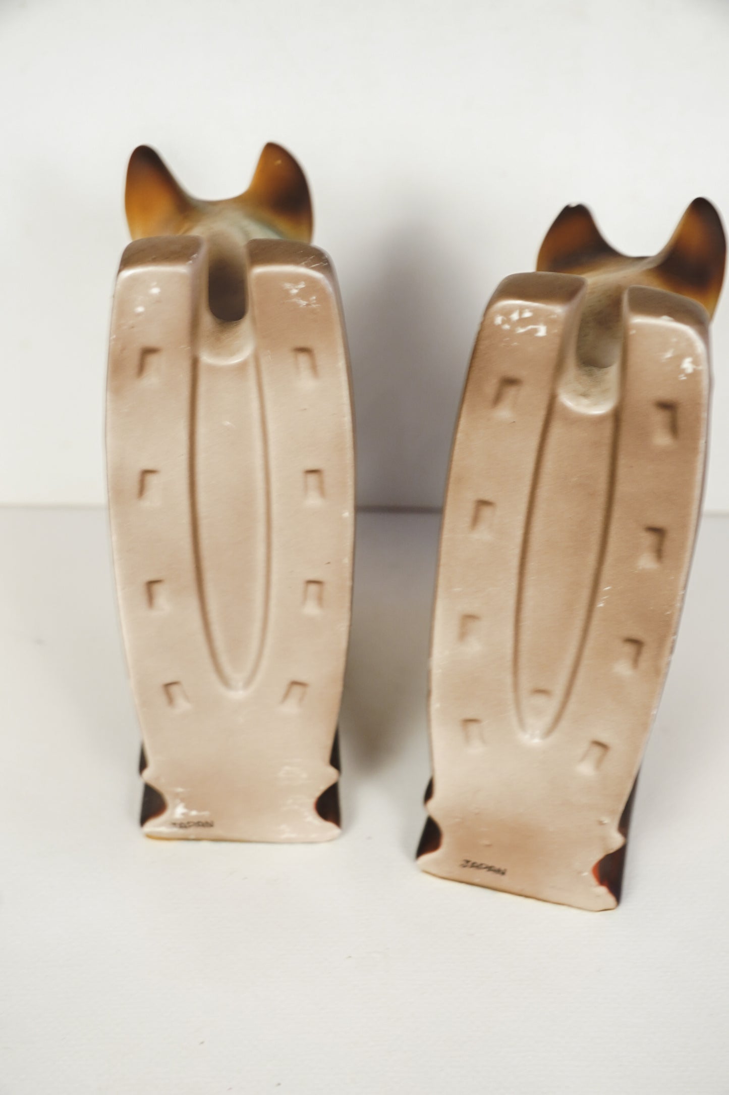 Vintage MCM 1950's Horse Head Bookend Pair Set of 2 Japan Horseshoe 6.5x2.5”