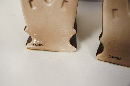 Vintage MCM 1950's Horse Head Bookend Pair Set of 2 Japan Horseshoe 6.5x2.5”