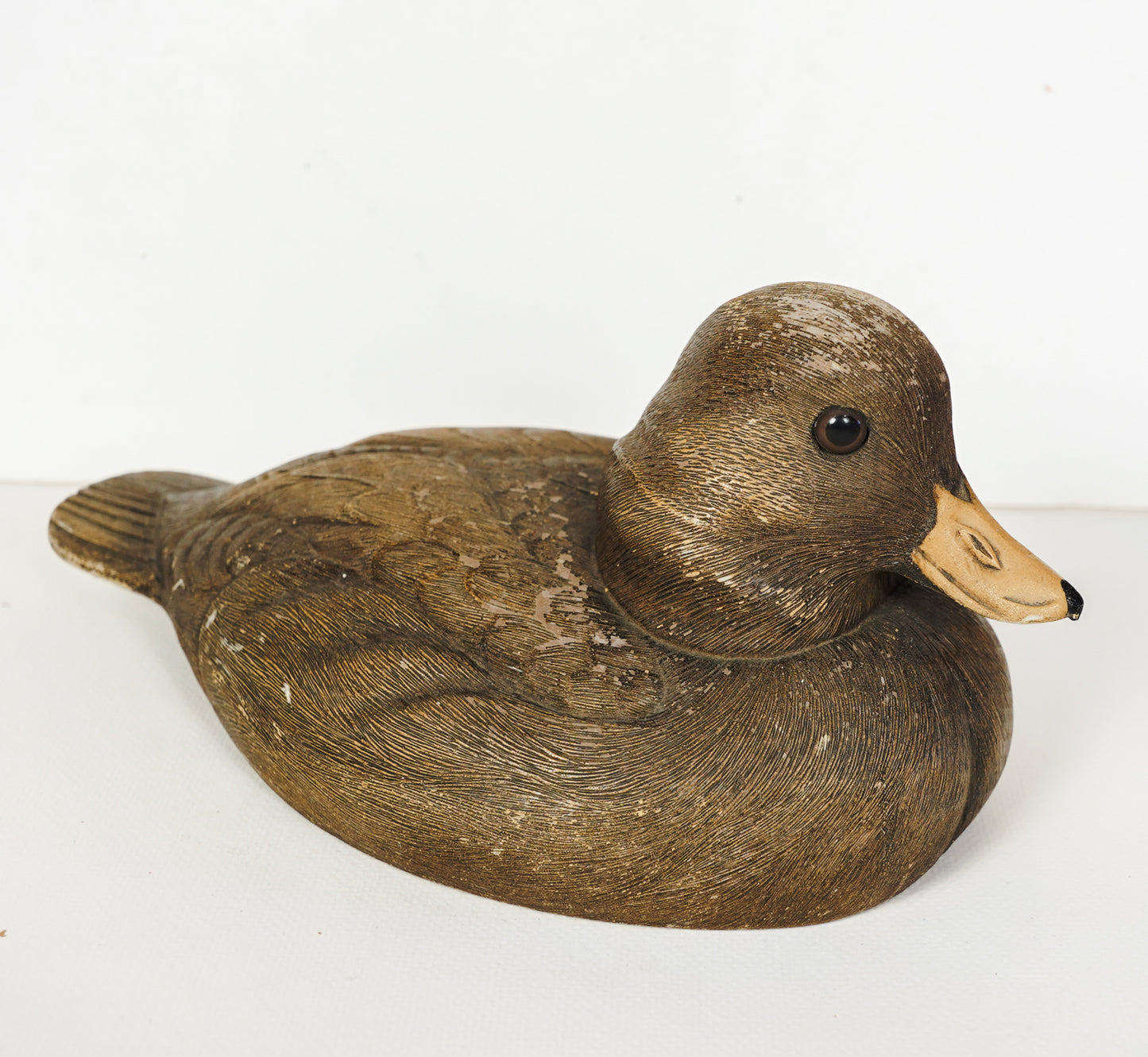 Vintage Brown Bufflehead Duck Decoy Composite Craft-Tex 1983 Signed Joe Revello