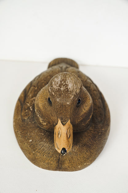 Vintage Brown Bufflehead Duck Decoy Composite Craft-Tex 1983 Signed Joe Revello