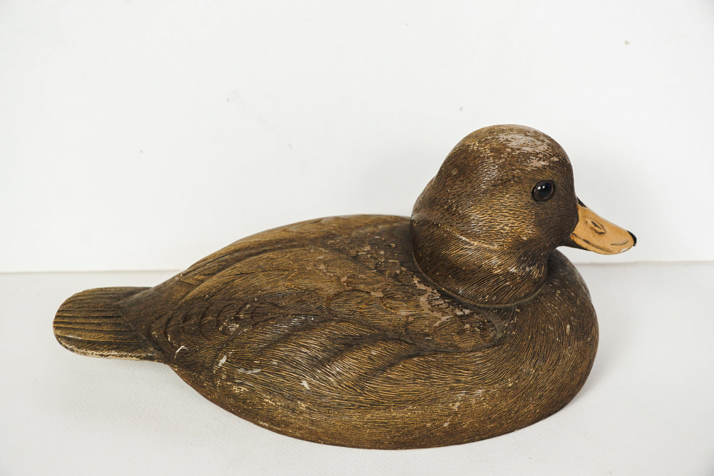 Vintage Brown Bufflehead Duck Decoy Composite Craft-Tex 1983 Signed Joe Revello
