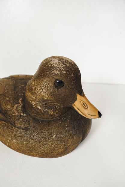 Vintage Brown Bufflehead Duck Decoy Composite Craft-Tex 1983 Signed Joe Revello
