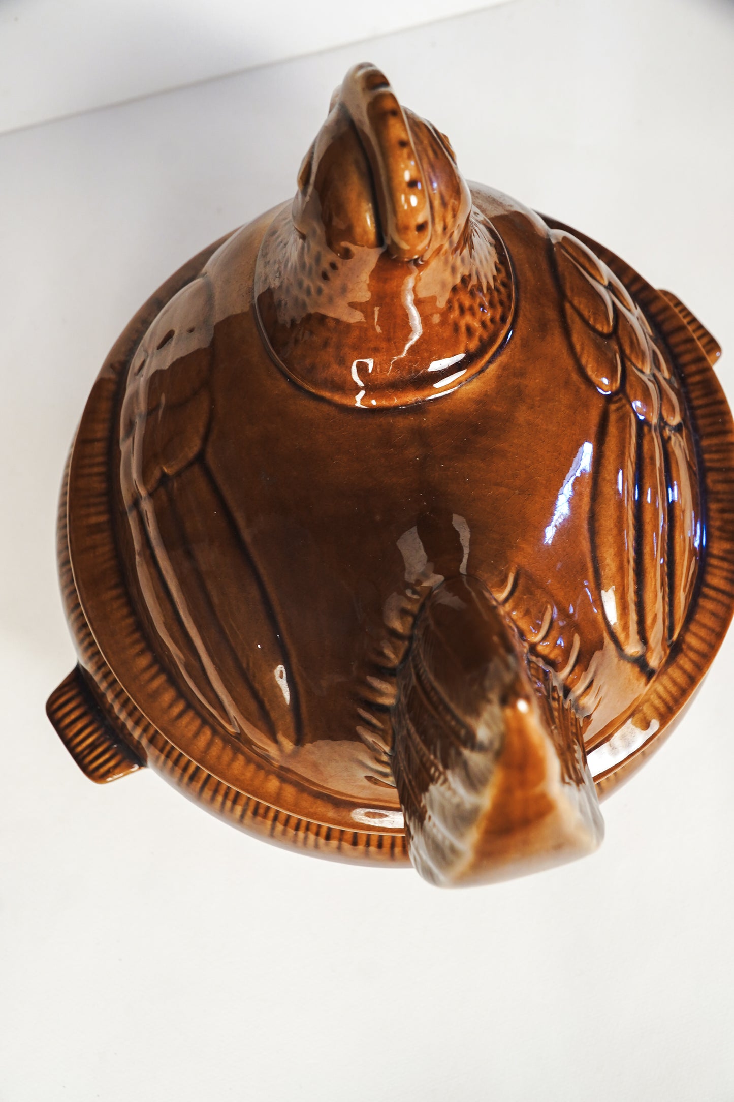 Vintage 1960s Hull California Pottery CF37 Hen On Nest Covered Casserole Dish