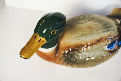 Vtg Ballantine's Scotch Whiskey 1969 Mallard Duck Decanter Liquor Bottle - empty