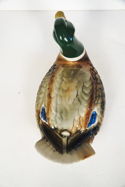 Vtg Ballantine's Scotch Whiskey 1969 Mallard Duck Decanter Liquor Bottle - empty