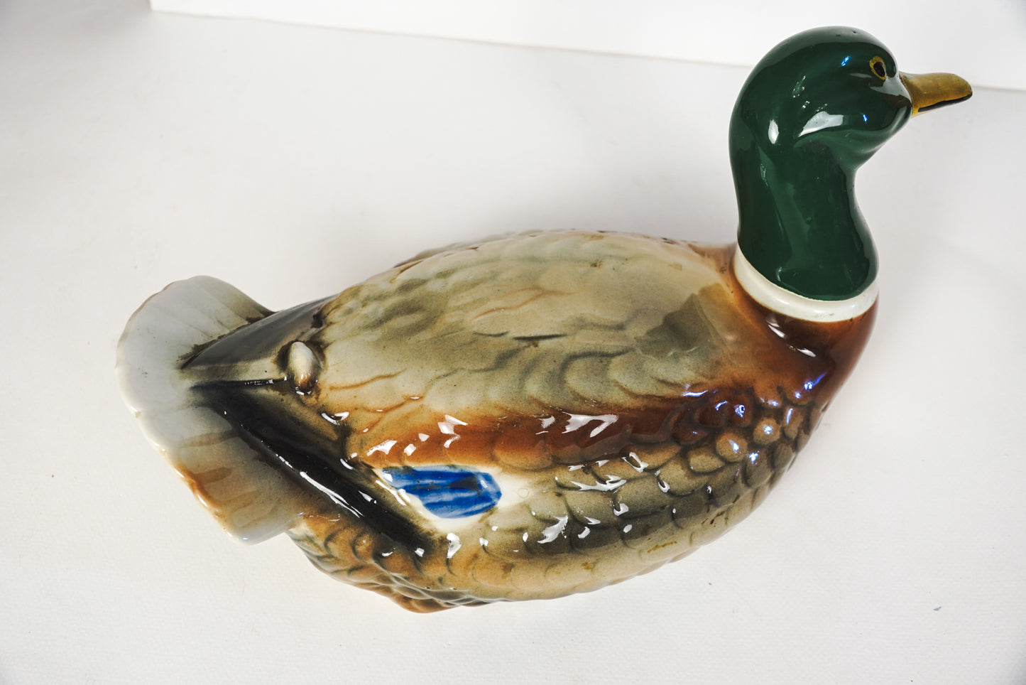 Vtg Ballantine's Scotch Whiskey 1969 Mallard Duck Decanter Liquor Bottle - empty