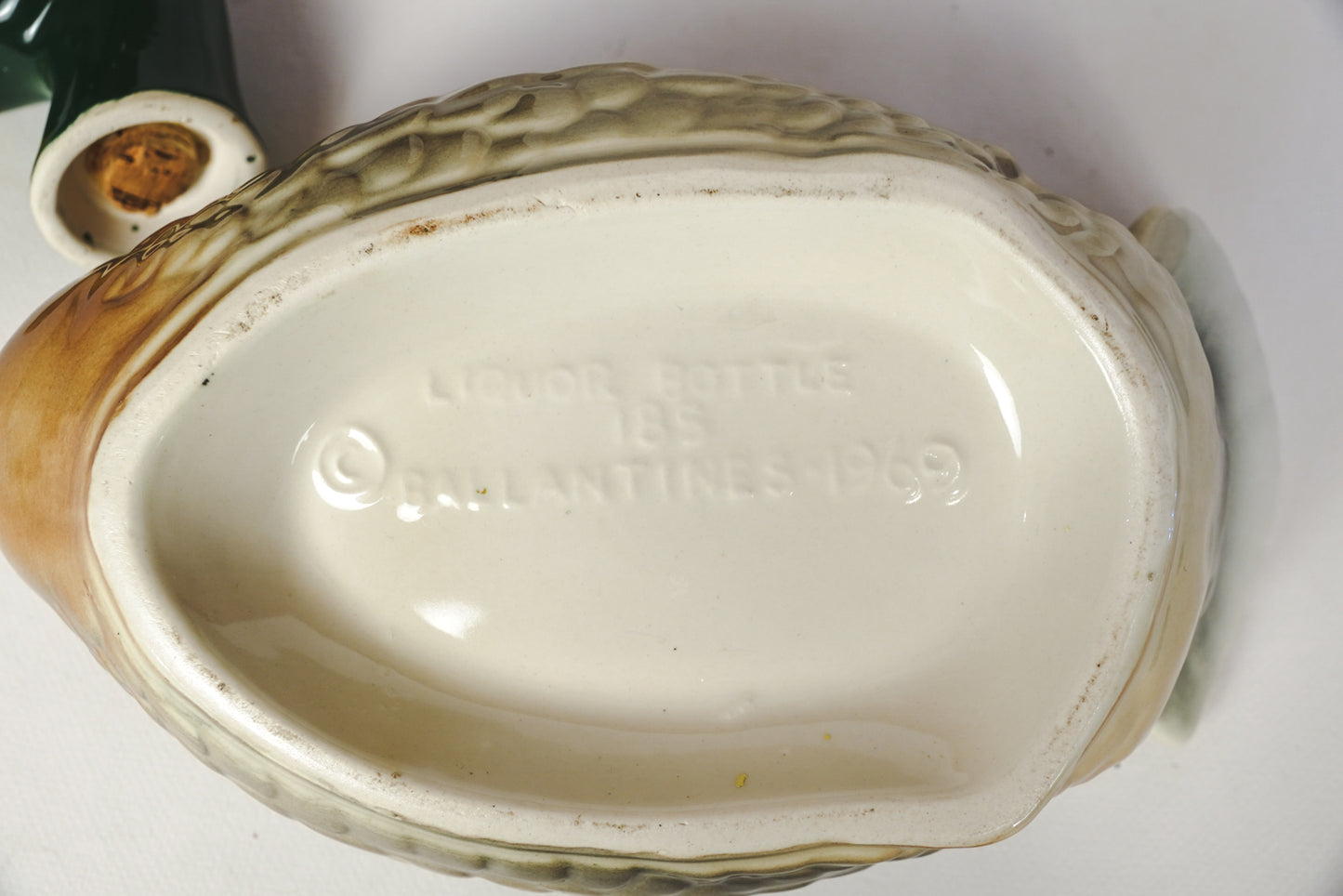 Vtg Ballantine's Scotch Whiskey 1969 Mallard Duck Decanter Liquor Bottle - empty