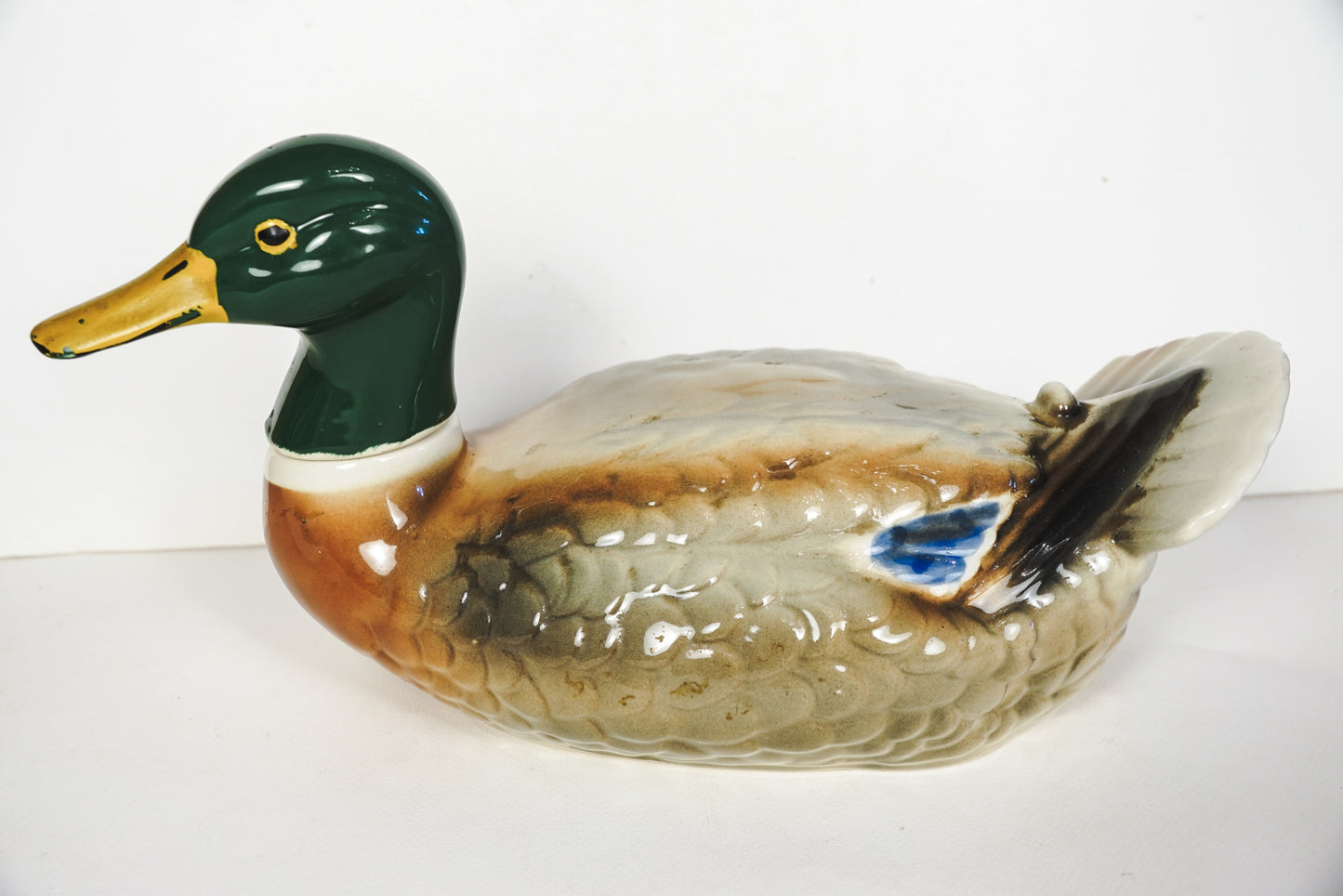 Vtg Ballantine's Scotch Whiskey 1969 Mallard Duck Decanter Liquor Bottle - empty