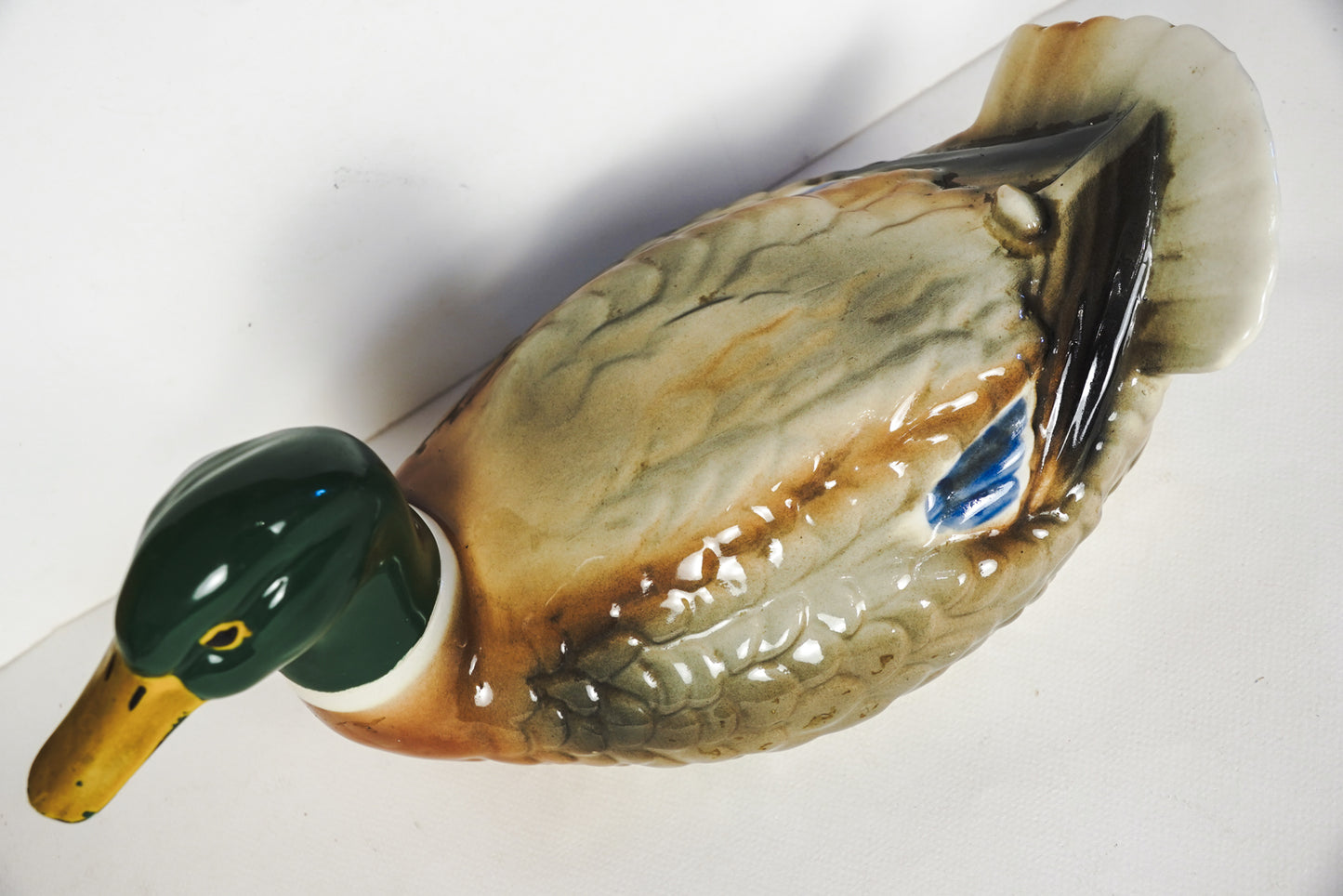 Vtg Ballantine's Scotch Whiskey 1969 Mallard Duck Decanter Liquor Bottle - empty