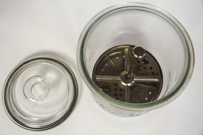 Vintage Bard-Parker Germicide Glass Jar Medical/Barber Sterilizer Jar with Lid