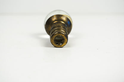 Clear Glass Ball Marble Lamp Finial Brass Base with Bubbles