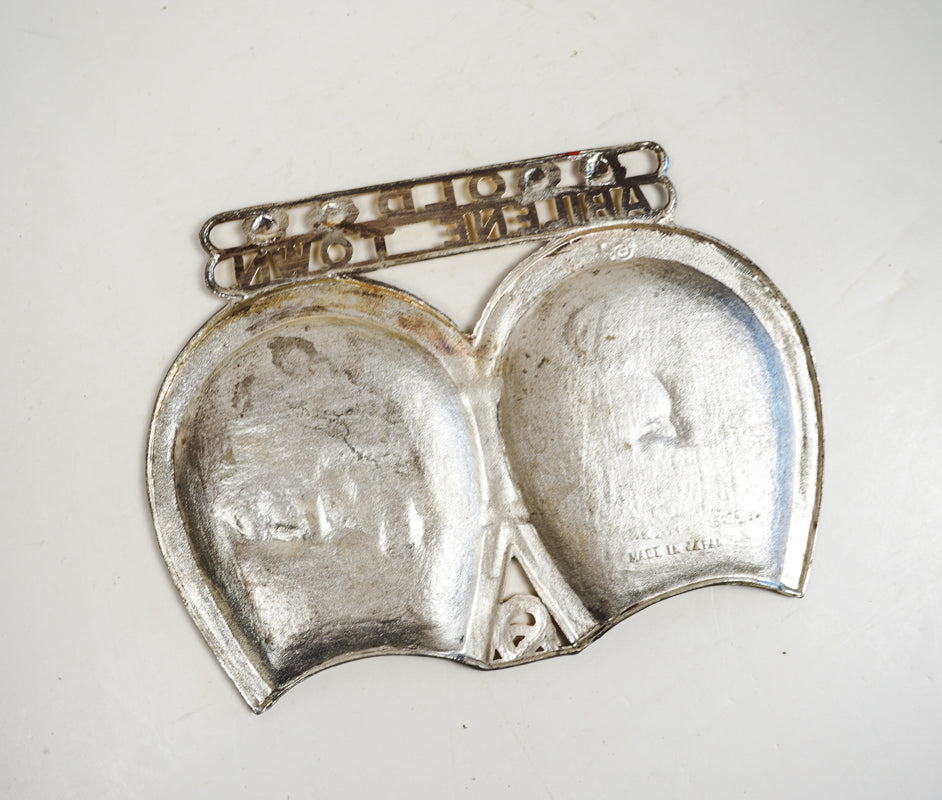 Old Abilene Town Texas Tin Horseshoe Souvenir Tray Ashtray