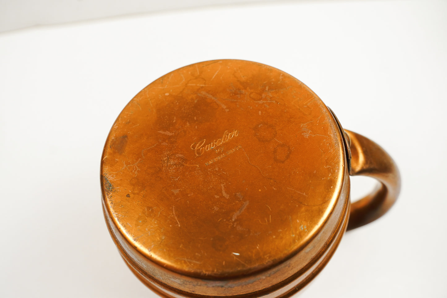 Matching Pair Cavalier By National Silver Copper Mugs Set of 2
