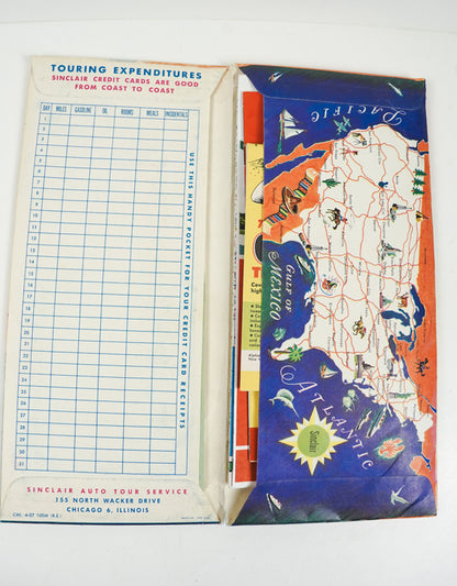 1950s Sinclair Oil Auto Tour Service Road Maps Info Guides