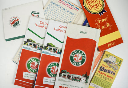 1950s Sinclair Oil Auto Tour Service Road Maps Info Guides