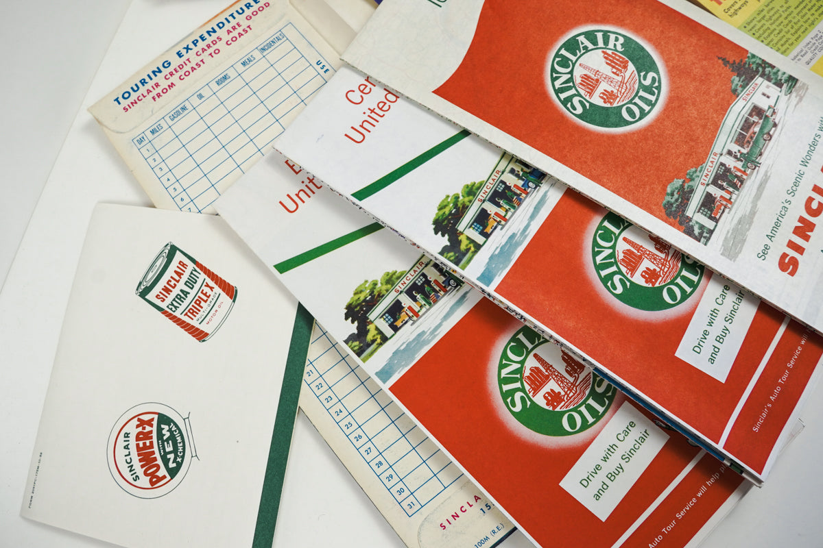 1950s Sinclair Oil Auto Tour Service Road Maps Info Guides