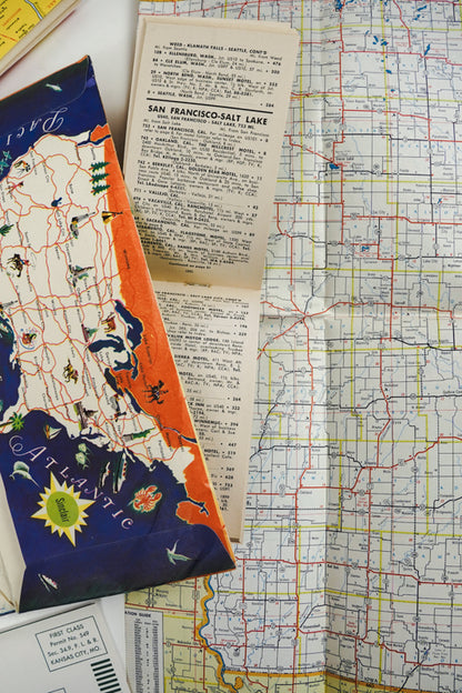 1950s Sinclair Oil Auto Tour Service Road Maps Info Guides