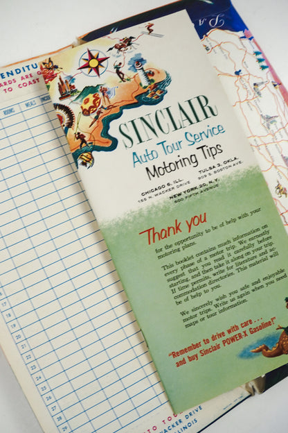 1950s Sinclair Oil Auto Tour Service Road Maps Info Guides