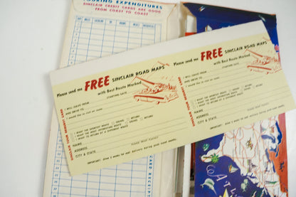 1950s Sinclair Oil Auto Tour Service Road Maps Info Guides