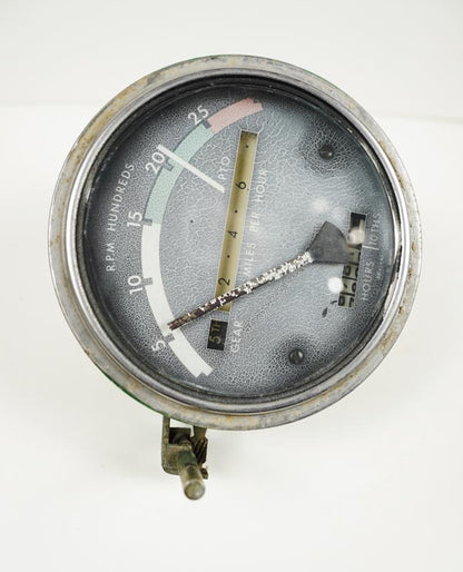 Vintage John Deere Tractor Tactometer RPM Gauge Hour Meter Green