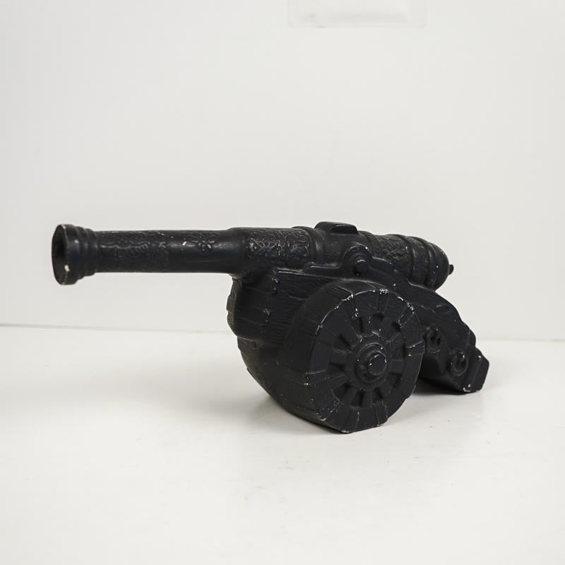 Black Ceramic Cannon Model Hand Painted Hollow 6in