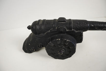 Black Ceramic Cannon Model Hand Painted Hollow 6in