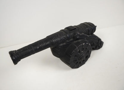 Black Ceramic Cannon Model Hand Painted Hollow 6in