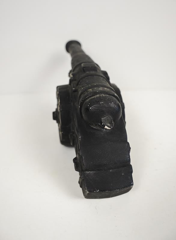 Black Ceramic Cannon Model Hand Painted Hollow 6in