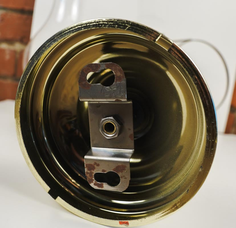 Vintage P&A Risdon Eagle Gimballed Brass Oil Lamp Swaying Table or Wall Mount
