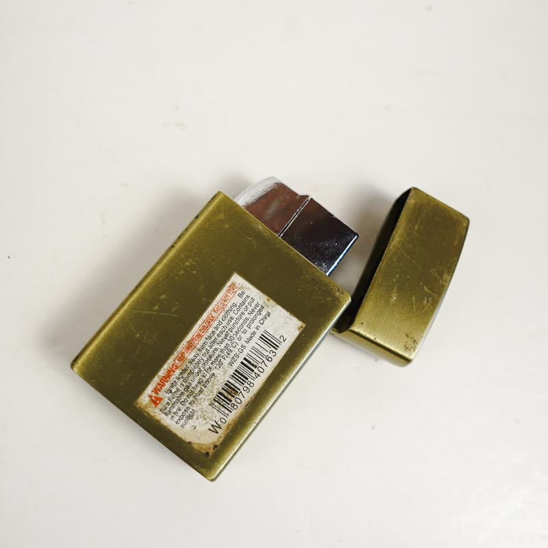 Early 2000s Brass Embossed Eagle & Stars Lighter