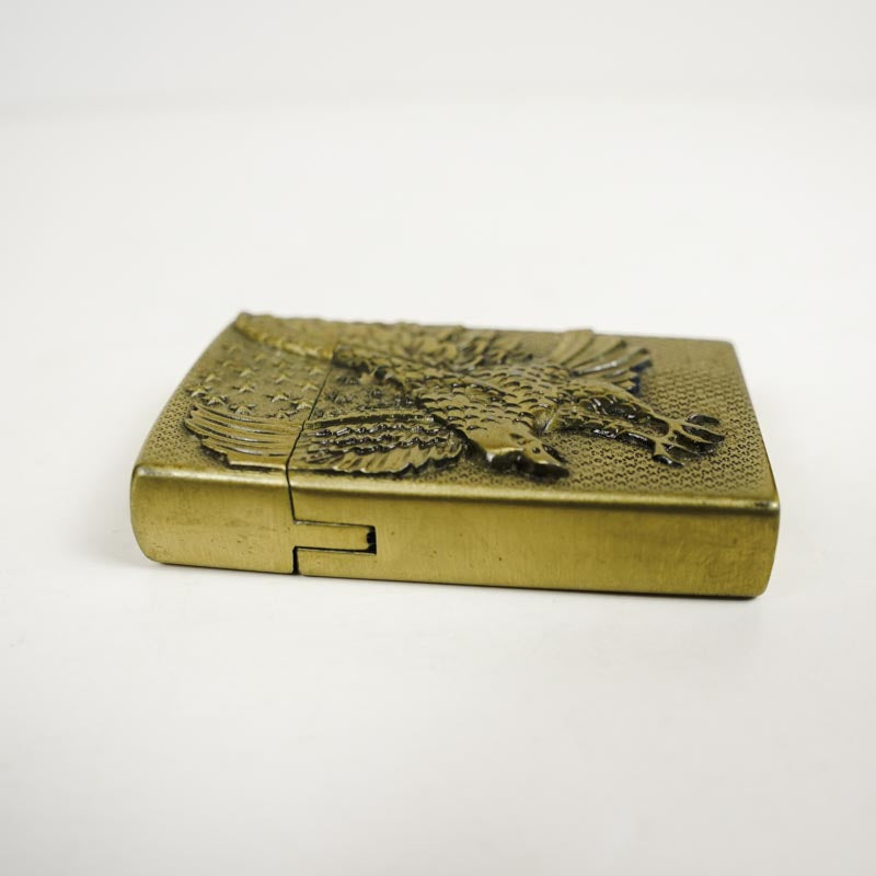 Early 2000s Brass Embossed Eagle & Stars Lighter